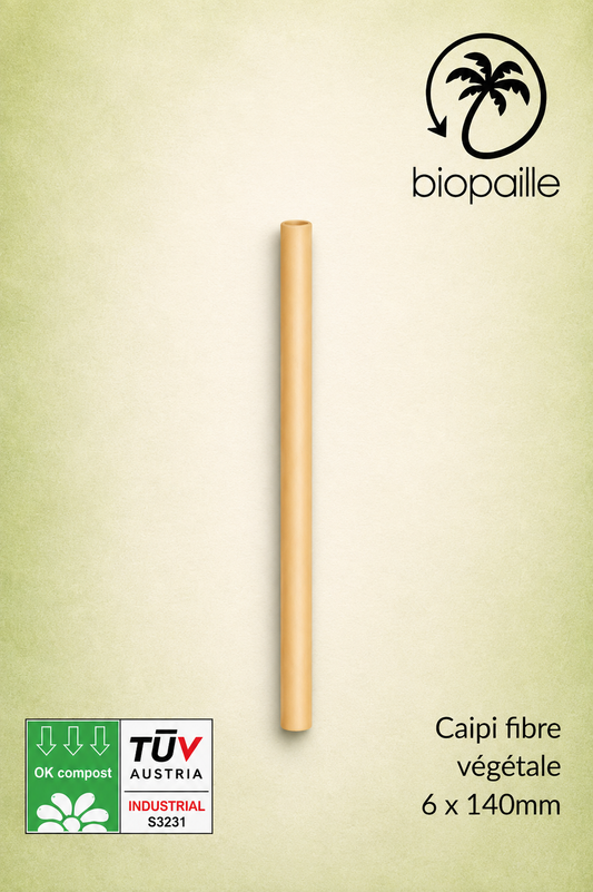 Fibre Végétale Caipi (prix pour un carton de 5 000 pailles)