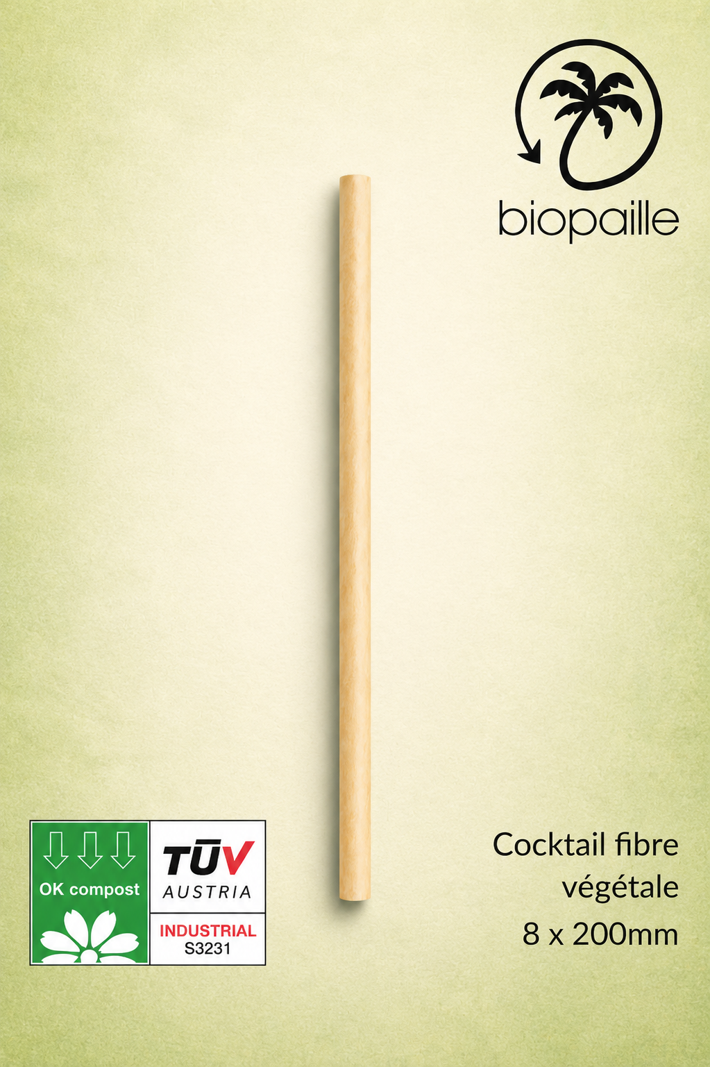 Fibre Végétale Cocktail (prix pour un carton de 5 000 pailles)